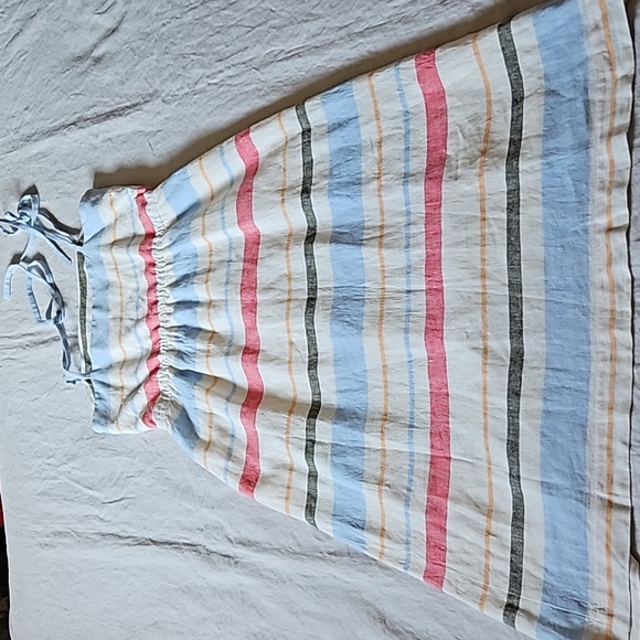 Gal Meets Glam linen striped strappy sundress size 8 - Picture 13 of 15